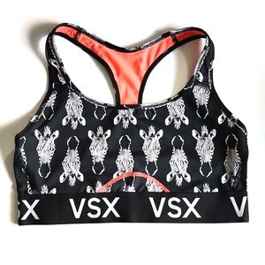 ⭐️2/ $30⭐️ VSX Victoria's Secret Zebra Face Print Black White Mesh Lining Size M